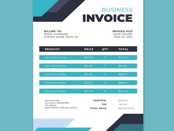 Zintego's Free Invoice Template & Receipt Maker